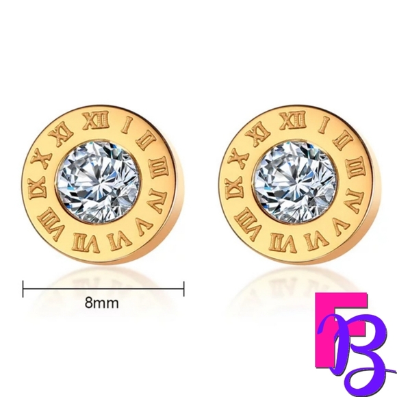 *NEW!* Roman Numeral Stud Earrings - Picture 2 of 8
